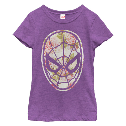 Girl's Marvel Light Floral Spidey T-Shirt